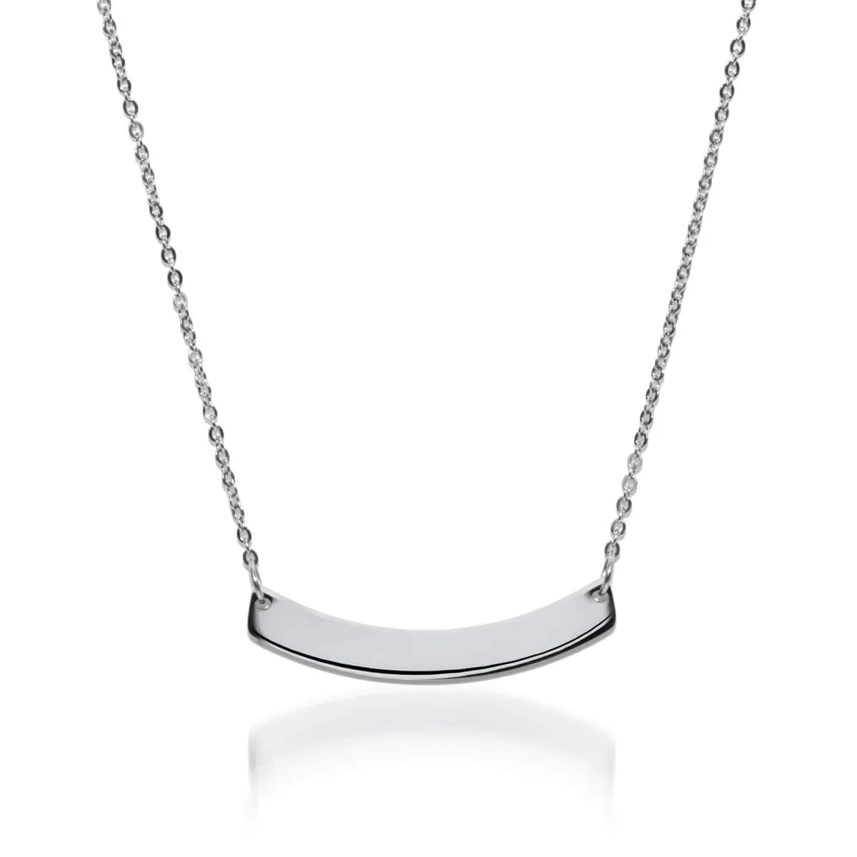 Curved Minimalist Bar | Silver | Necklace