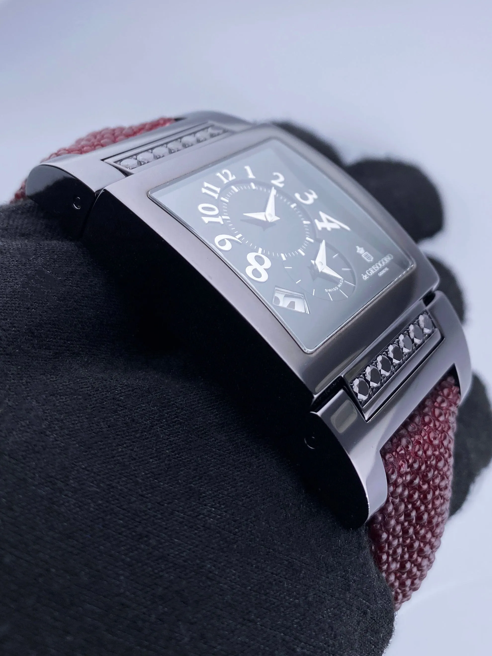 De Grisogono UNO Dual Time Black Dial Ladies Watch
