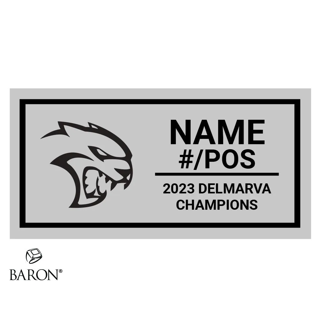 Delaware Wildcats Football 2023 Championship Black Standard Window Ring Box