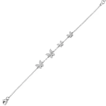 Diamond 4 Butterfly Bracelet