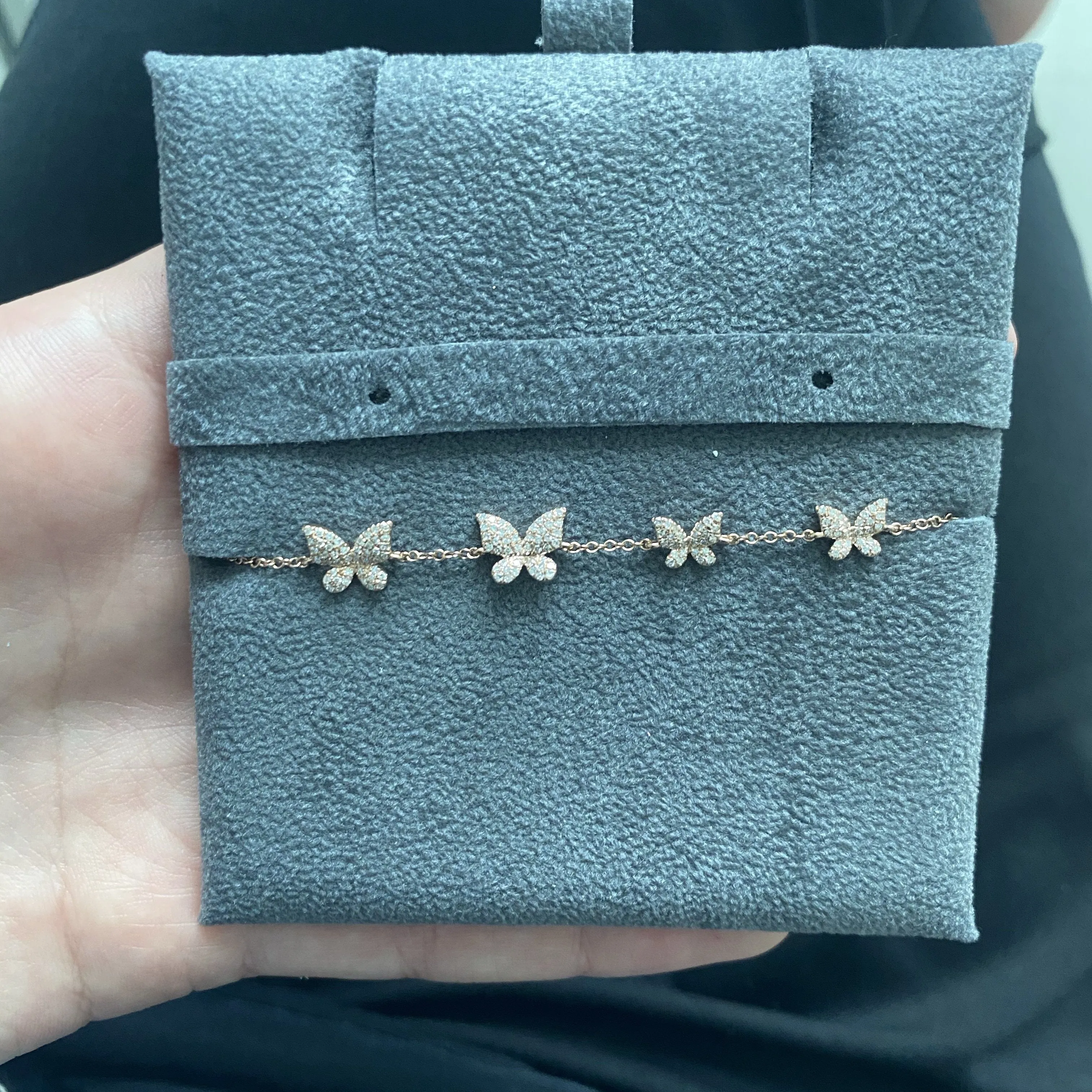 Diamond 4 Butterfly Bracelet