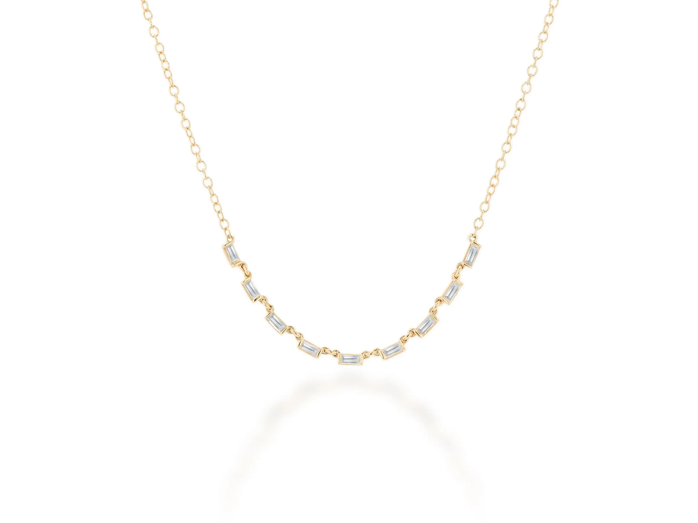 Diamond Baguette Layering Necklace