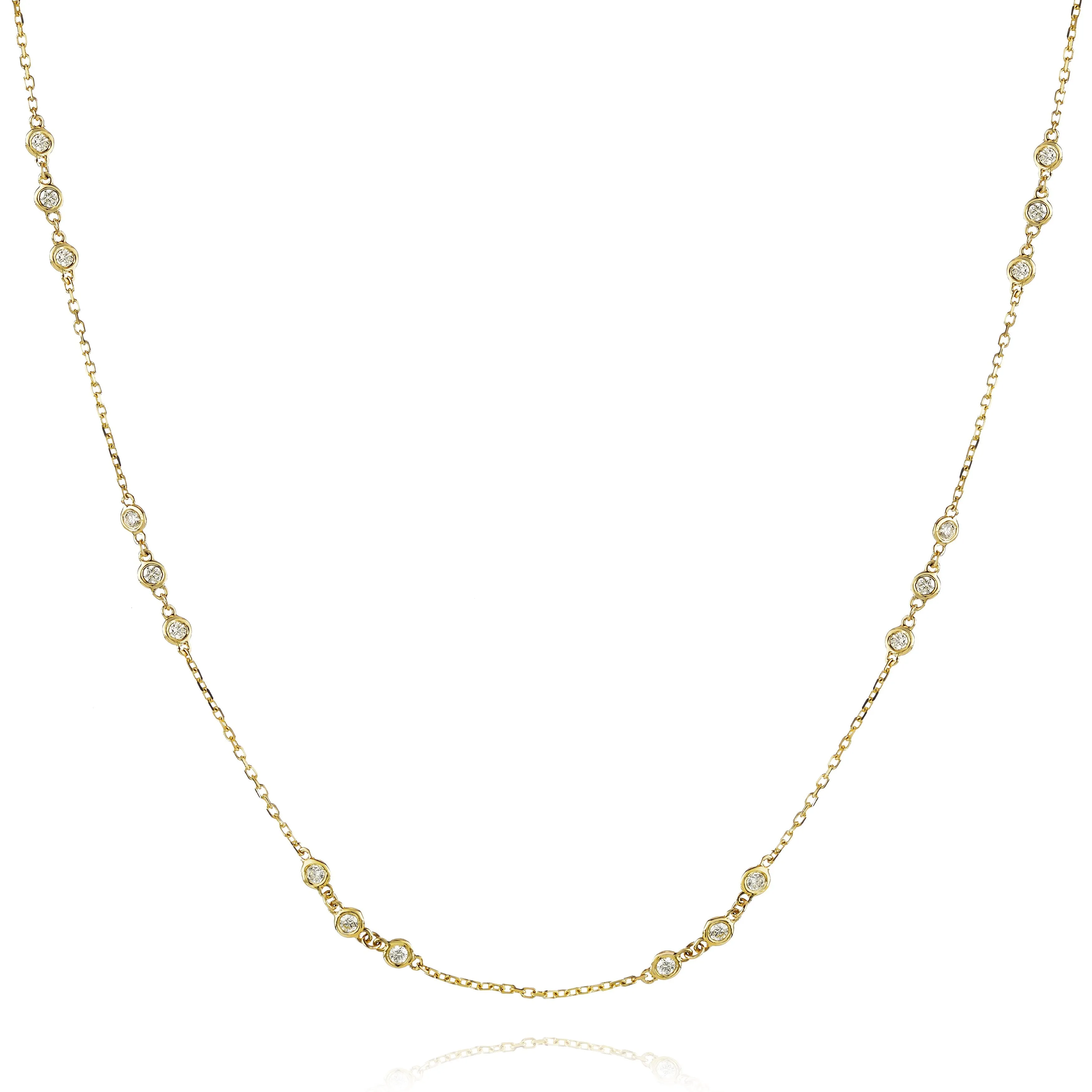 Diamond By The Yard Three-Station Diamond Necklace