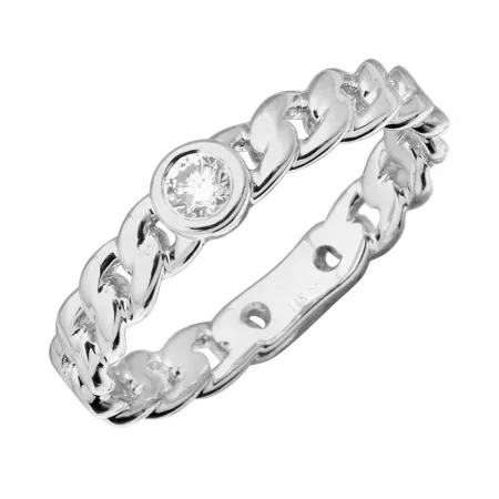 Diamond Center Cuban Link Ring