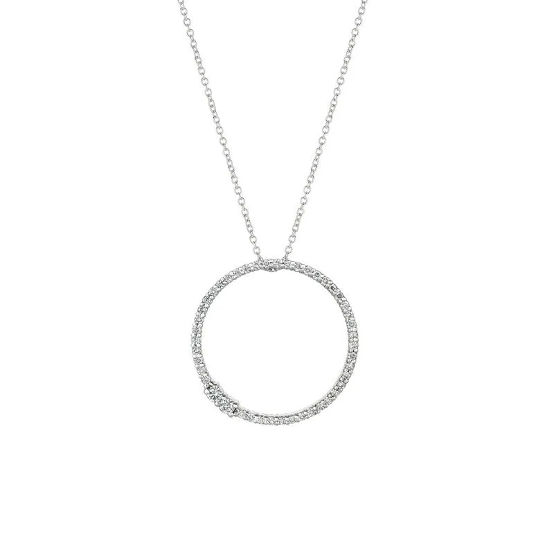DIAMOND CIRCLE NECKLACE 14K GOLD (0.5 CTW)