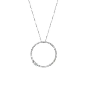 DIAMOND CIRCLE NECKLACE 14K GOLD (0.5 CTW)