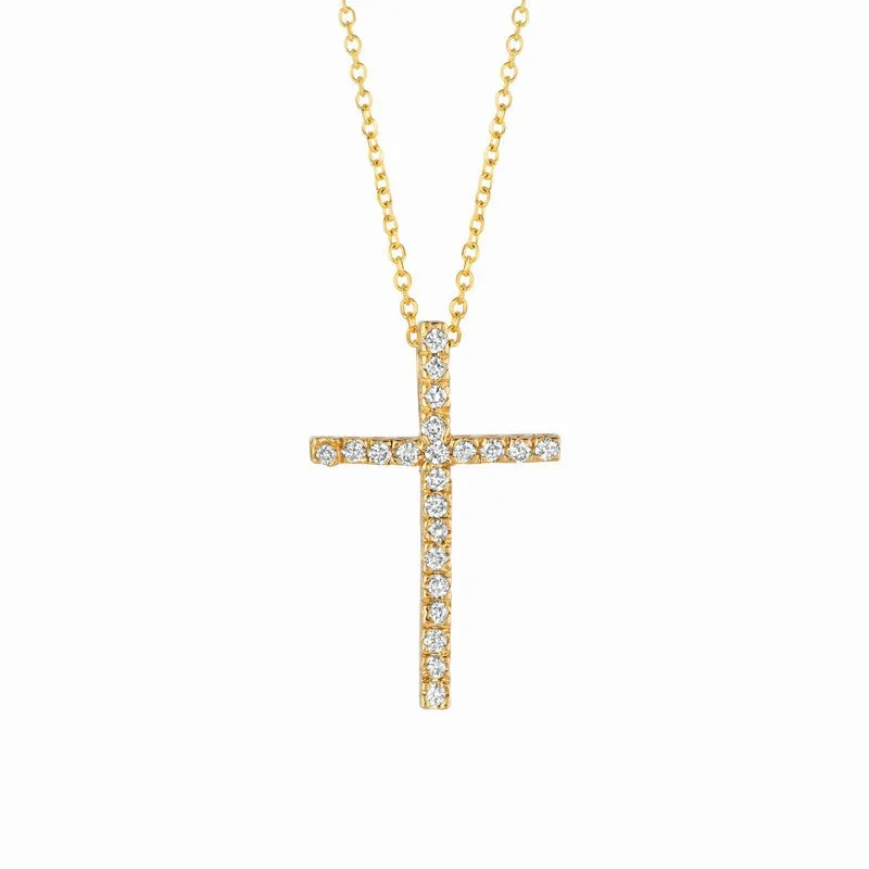 DIAMOND CROSS NECKLACE 14K GOLD (0.2 CTW) 1