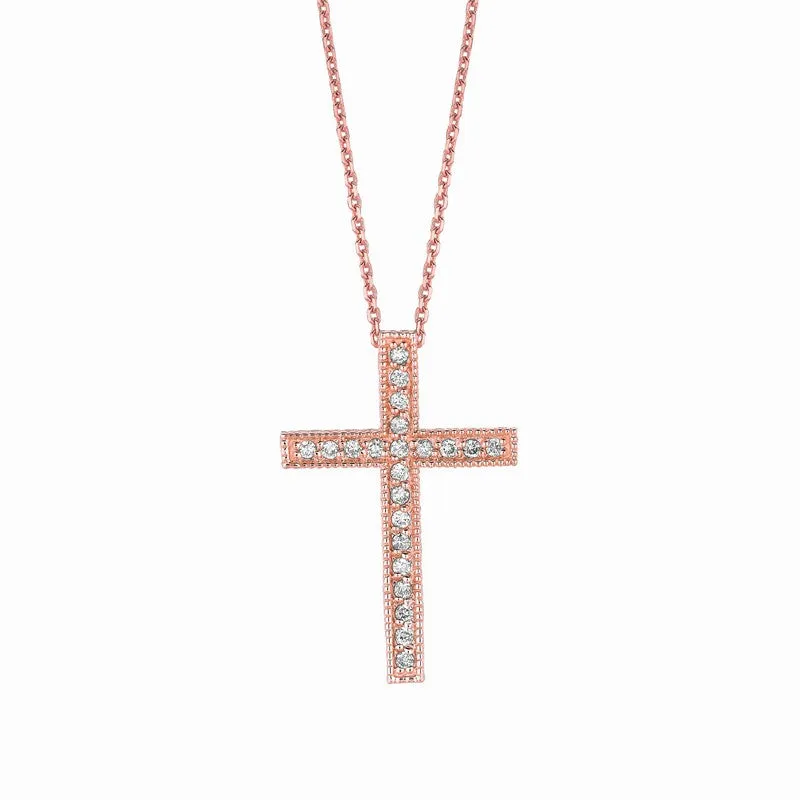 DIAMOND CROSS NECKLACE 14K GOLD (0.33 CTW) 1