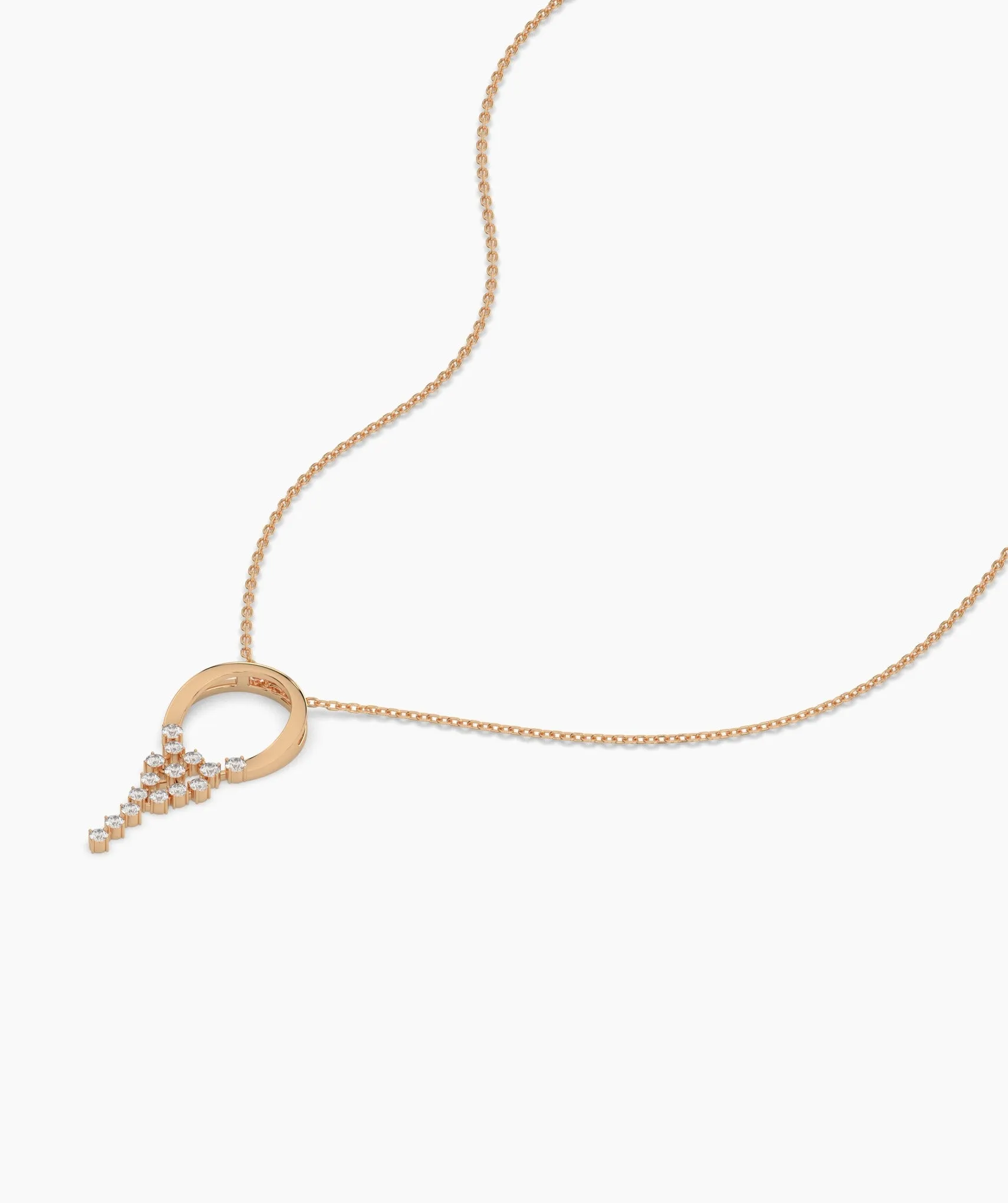 Diamond Drop Pendant Necklace