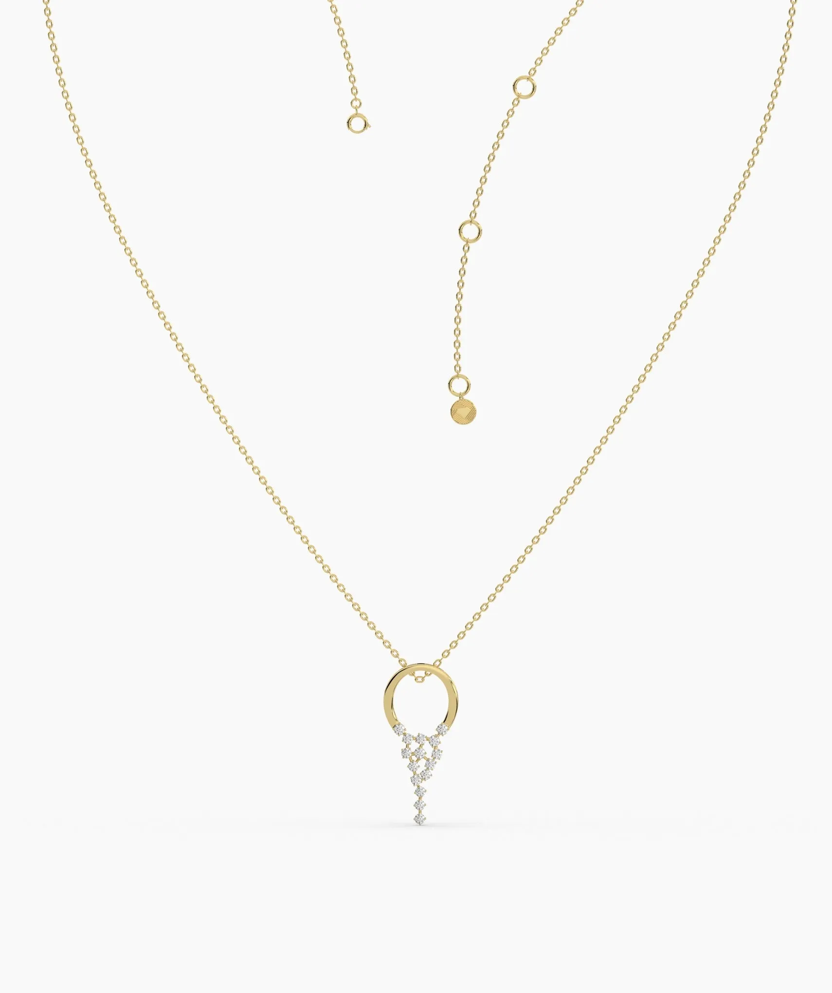 Diamond Drop Pendant Necklace