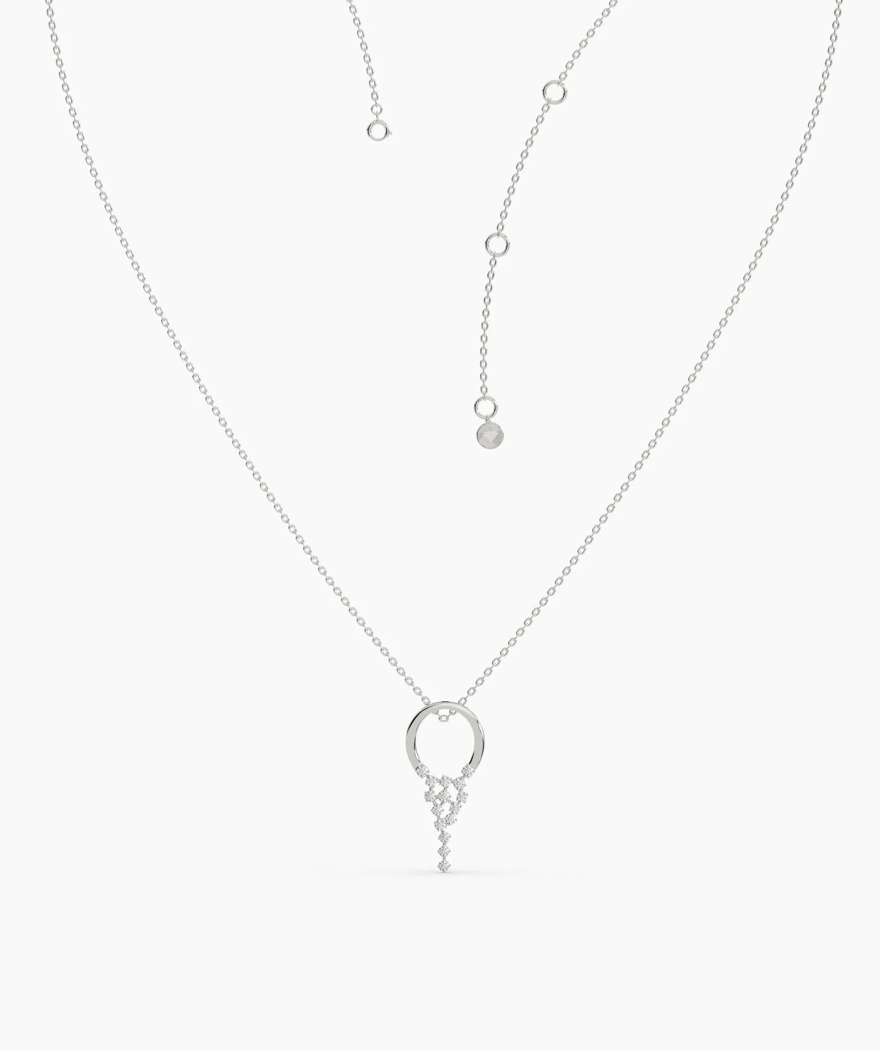 Diamond Drop Pendant Necklace