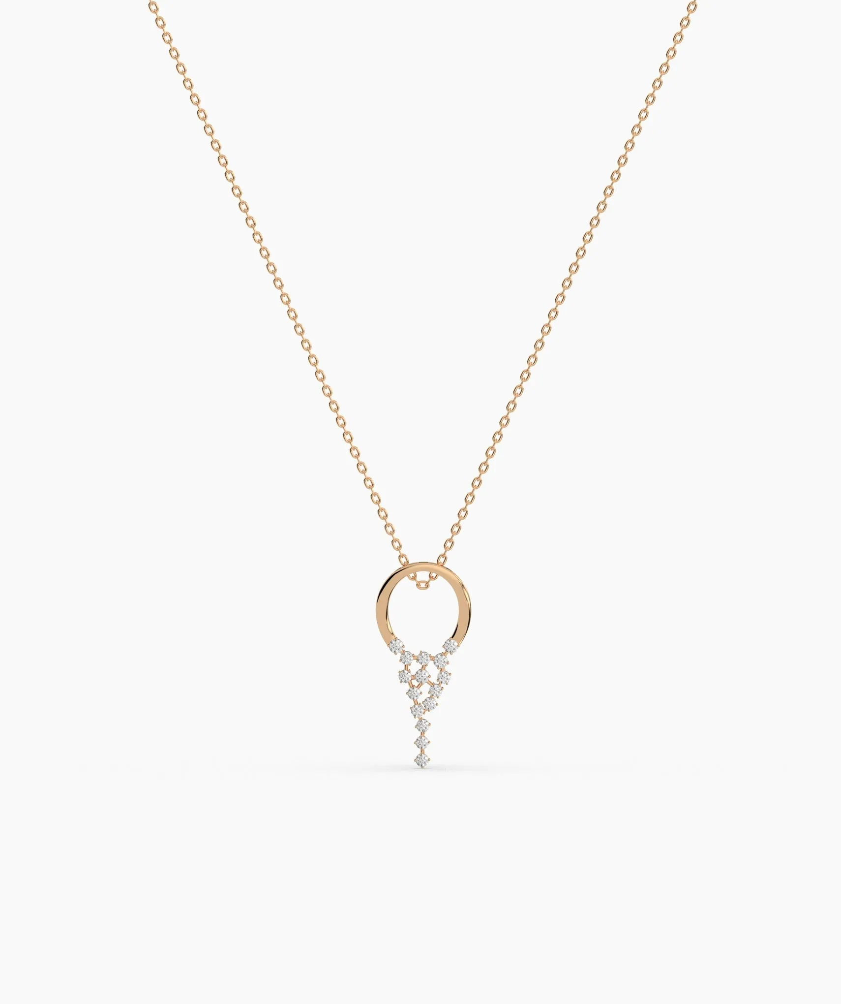 Diamond Drop Pendant Necklace