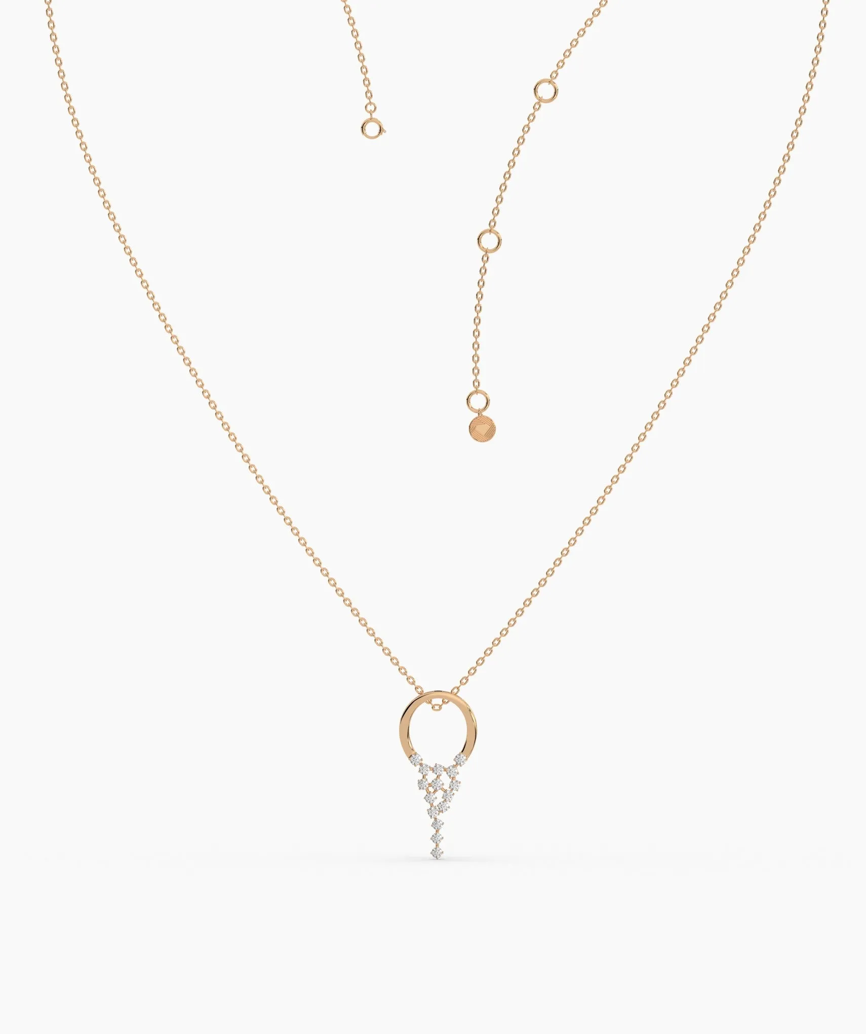 Diamond Drop Pendant Necklace