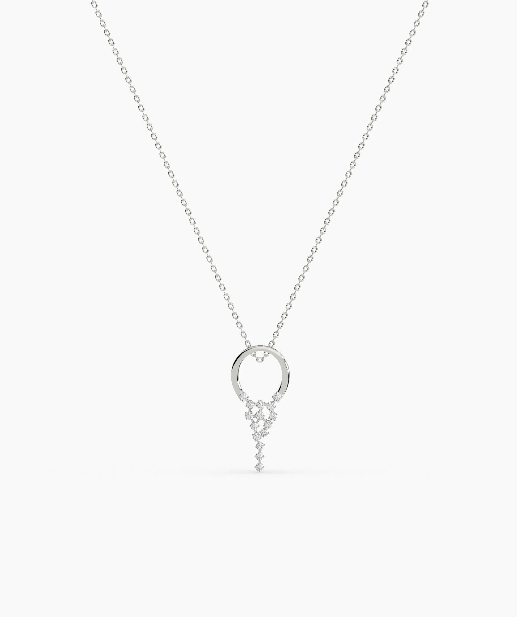 Diamond Drop Pendant Necklace