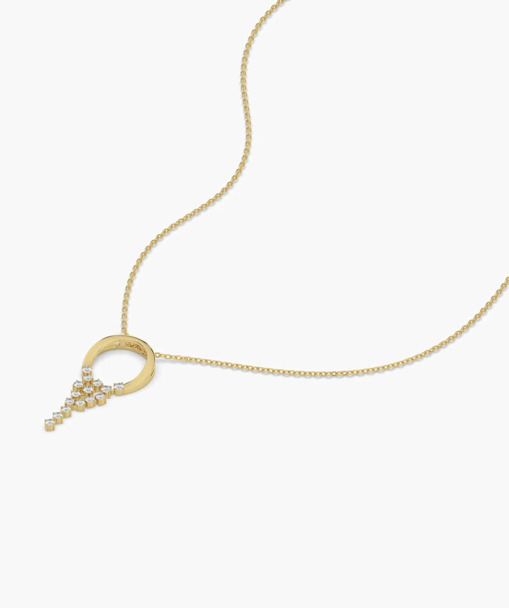 Diamond Drop Pendant Necklace