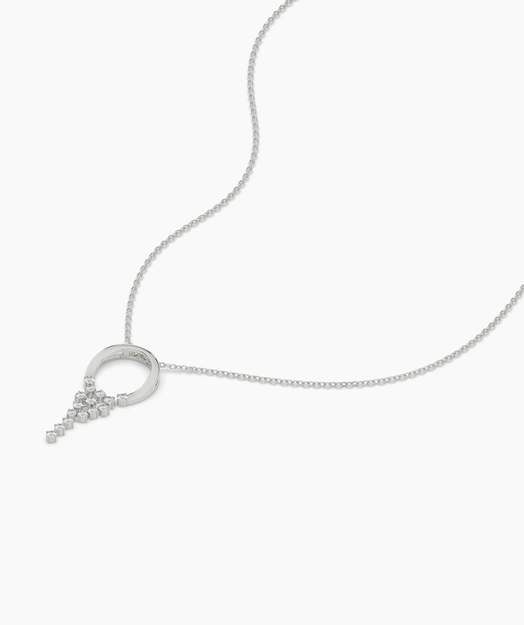 Diamond Drop Pendant Necklace