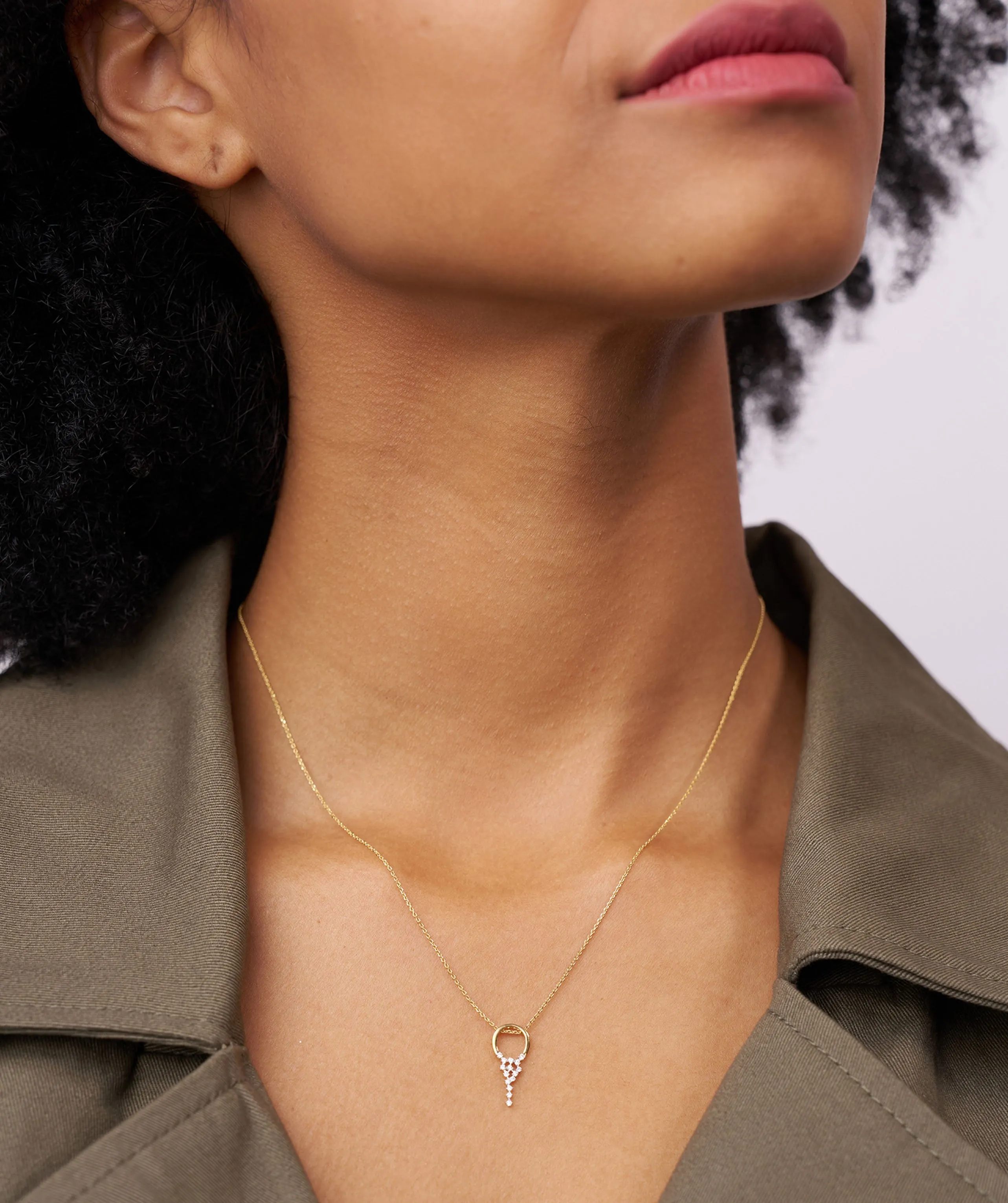 Diamond Drop Pendant Necklace