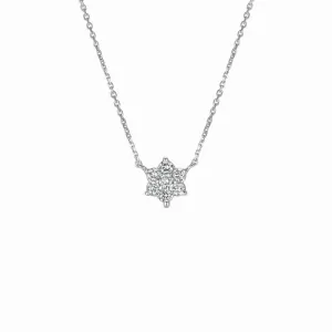 DIAMOND FLOWER NECKLACE 14K GOLD (0.5 CTW)