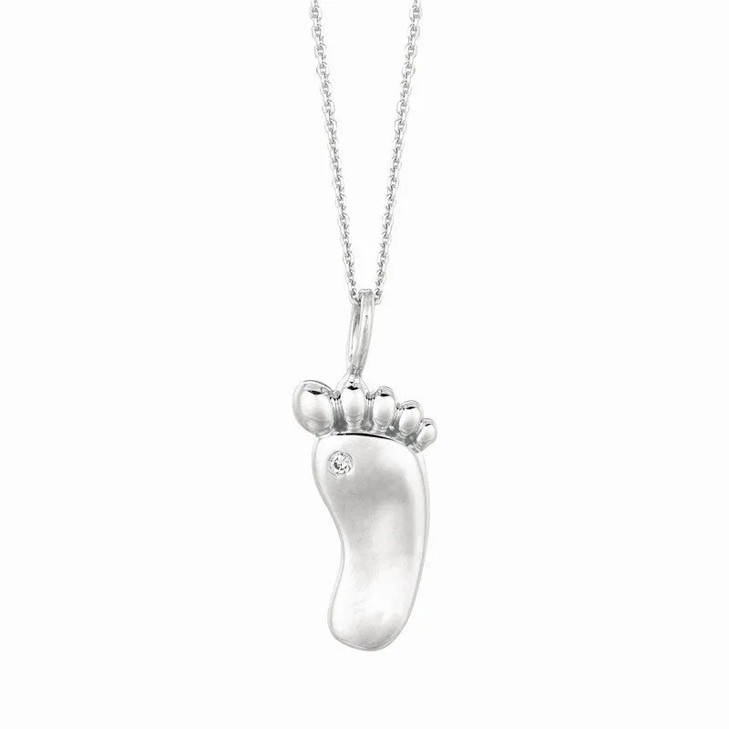 DIAMOND FOOT NECKLACE 14K GOLD (0.01 CTW)