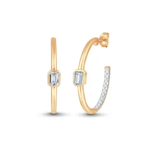 Diamond Hoop Earrings