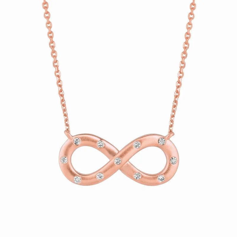 DIAMOND INFINITY NECKLACE 14K GOLD (0.11 CTW)