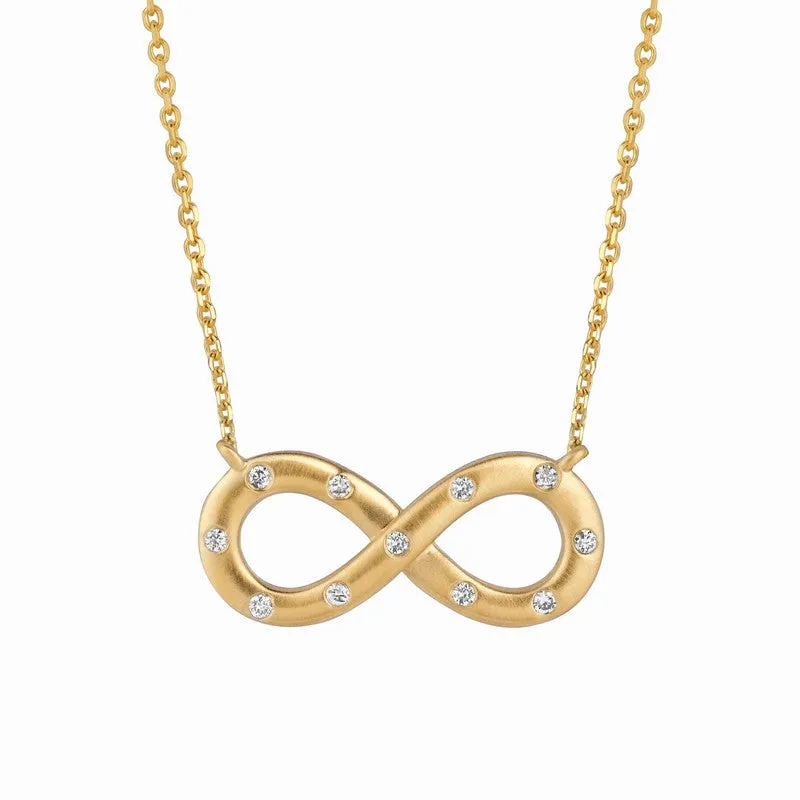 DIAMOND INFINITY NECKLACE 14K GOLD (0.11 CTW)