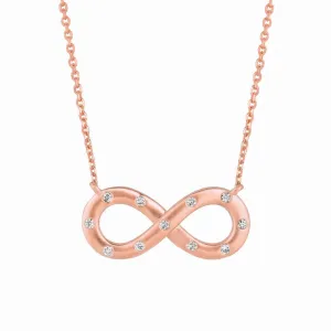 DIAMOND INFINITY NECKLACE 14K GOLD (0.11 CTW)