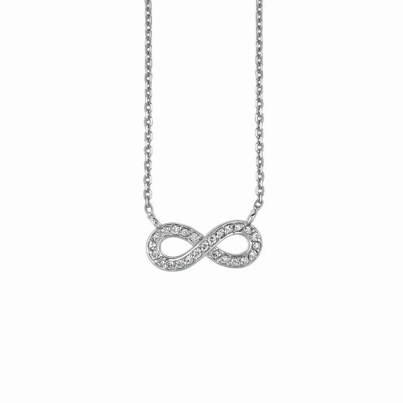 DIAMOND INFINITY NECKLACE 14K GOLD (0.15 CTW)