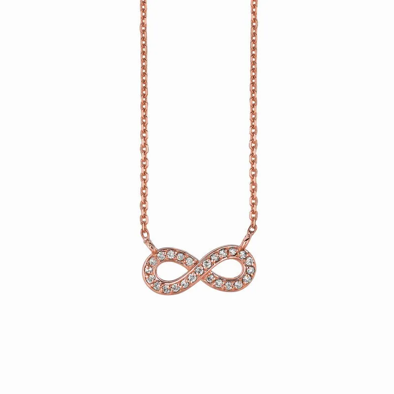 DIAMOND INFINITY NECKLACE 14K GOLD (0.15 CTW)