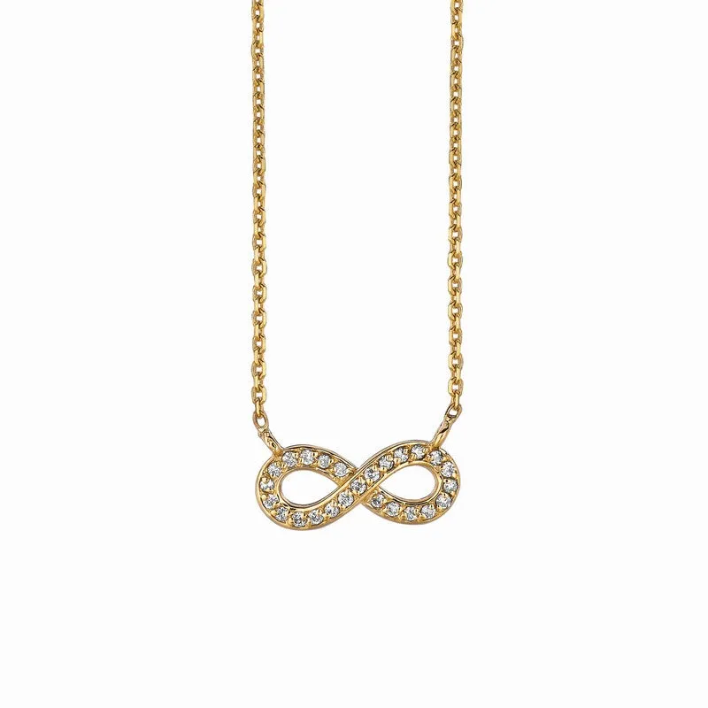 DIAMOND INFINITY NECKLACE 14K GOLD (0.15 CTW)
