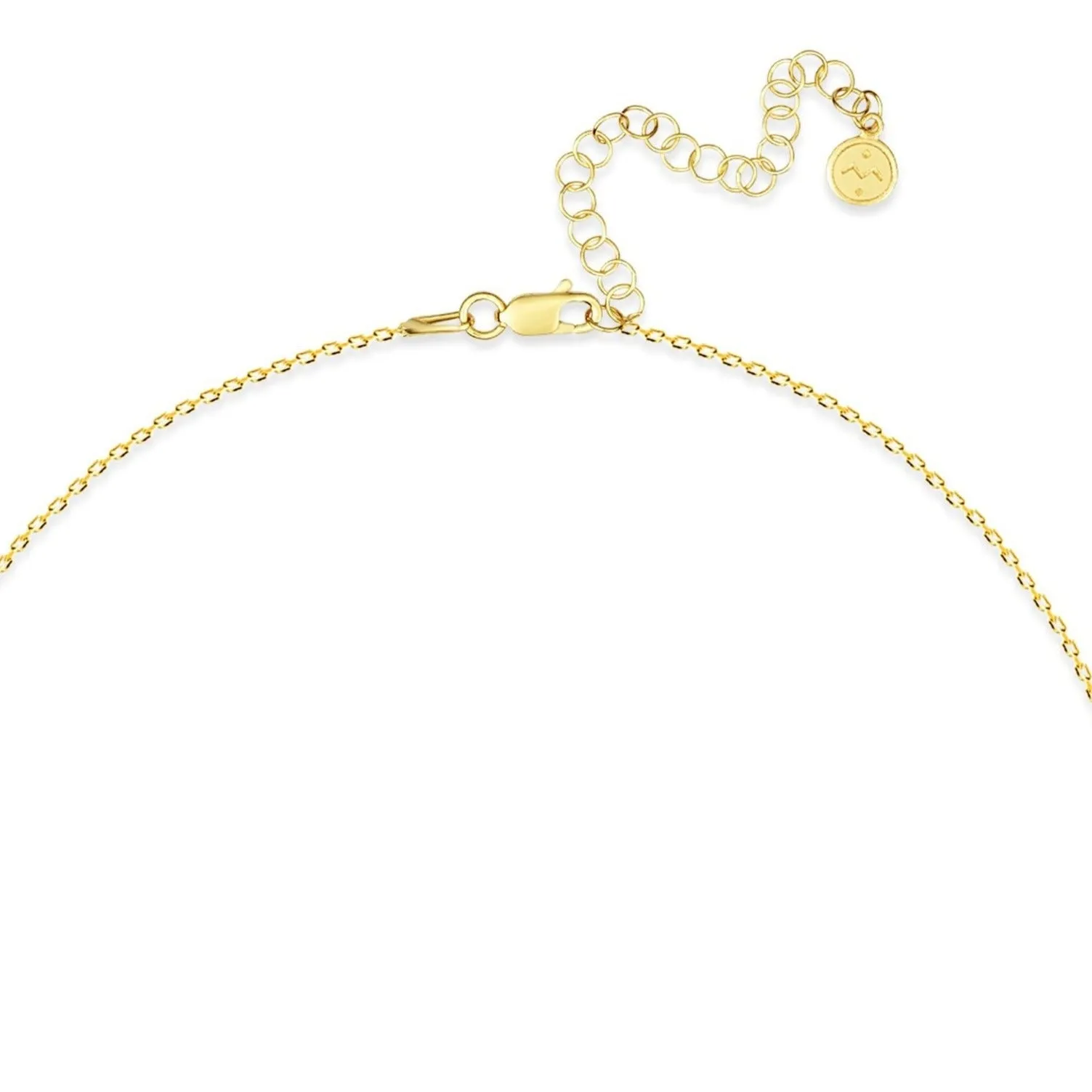 Diamond Letter Necklace "A" - 18 karat gold vermeil on sterling silver, diamond 0.01 carat