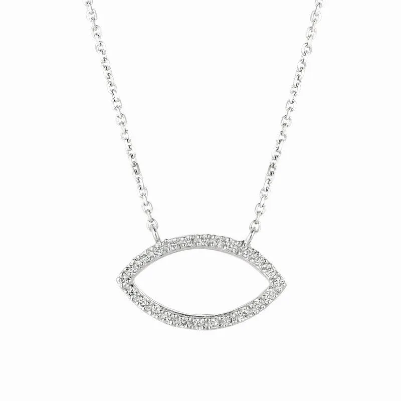 DIAMOND MARQUISE SHAPE NECKLACE 14K GOLD (0.25 CTW)