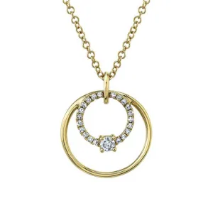 Diamond "Embrace" Circle Necklace