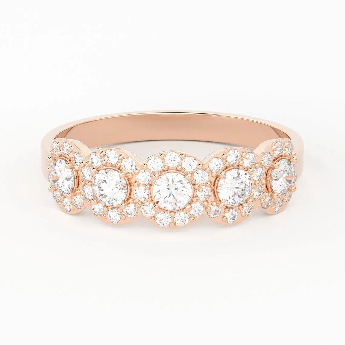 Diamond Ring / 14k Gold Floral Diamond Ring / Floral Cluster Diamond Ring / Minimalist Diamond Flower / Cluster Diamond Ring