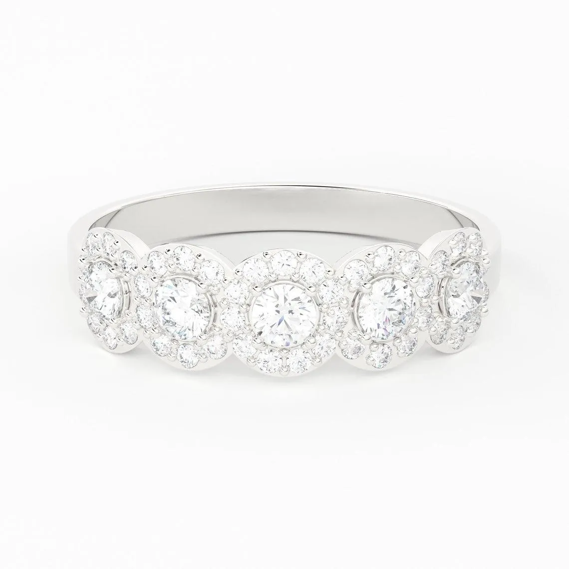 Diamond Ring / 14k Gold Floral Diamond Ring / Floral Cluster Diamond Ring / Minimalist Diamond Flower / Cluster Diamond Ring