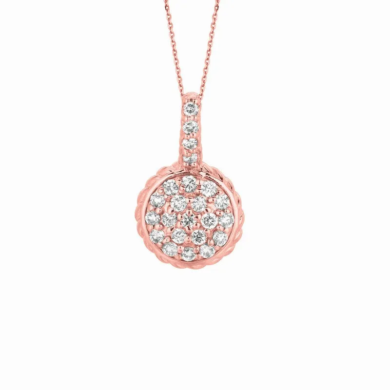 DIAMOND ROUND NECKLACE 14K GOLD (0.46 CTW)