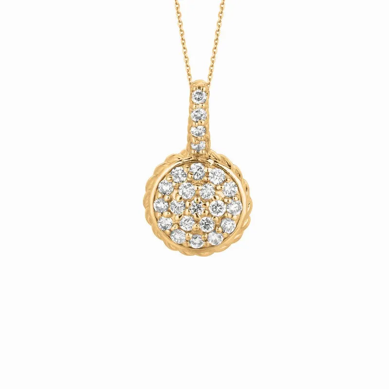 DIAMOND ROUND NECKLACE 14K GOLD (0.46 CTW)