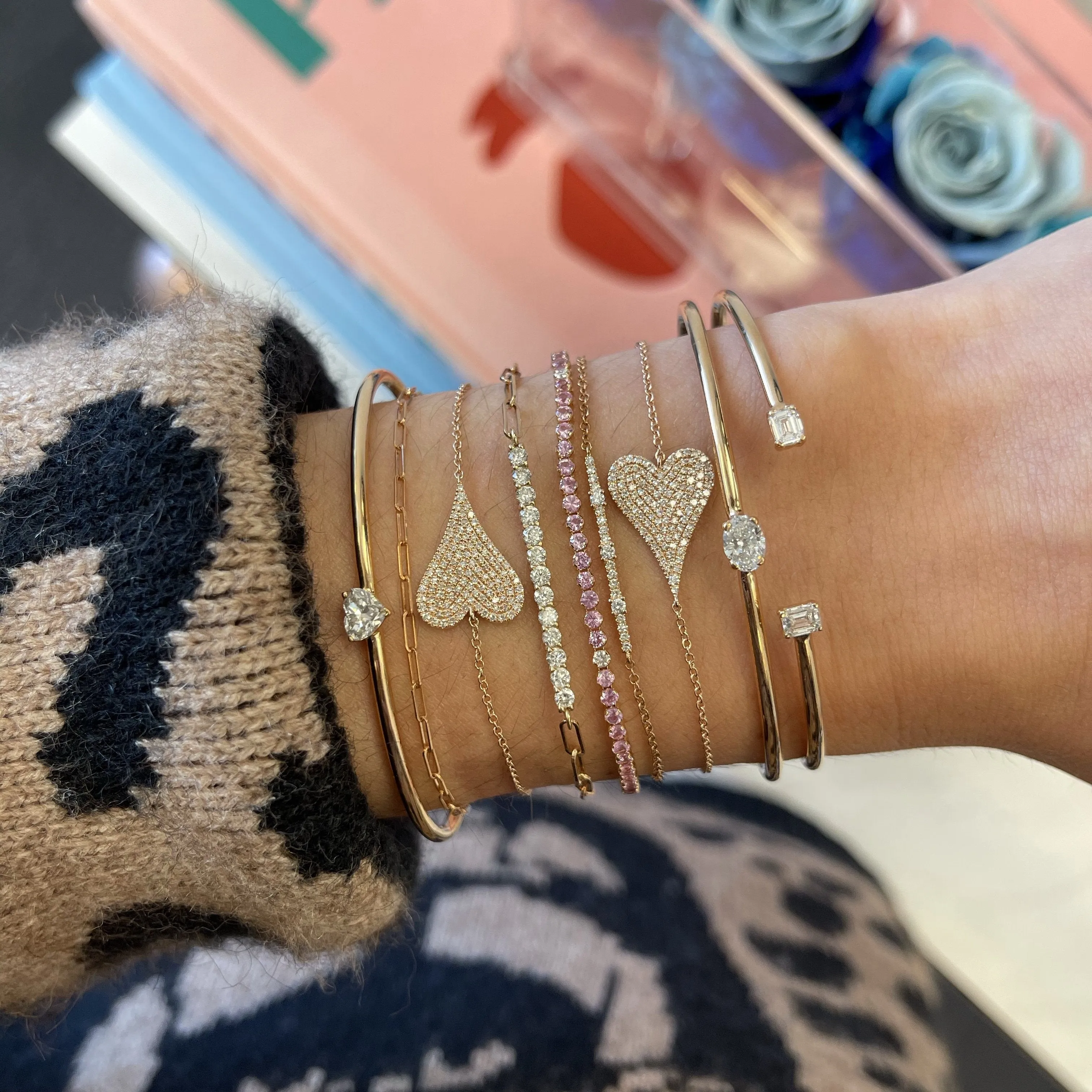 Diamond Segments Bar Bracelet