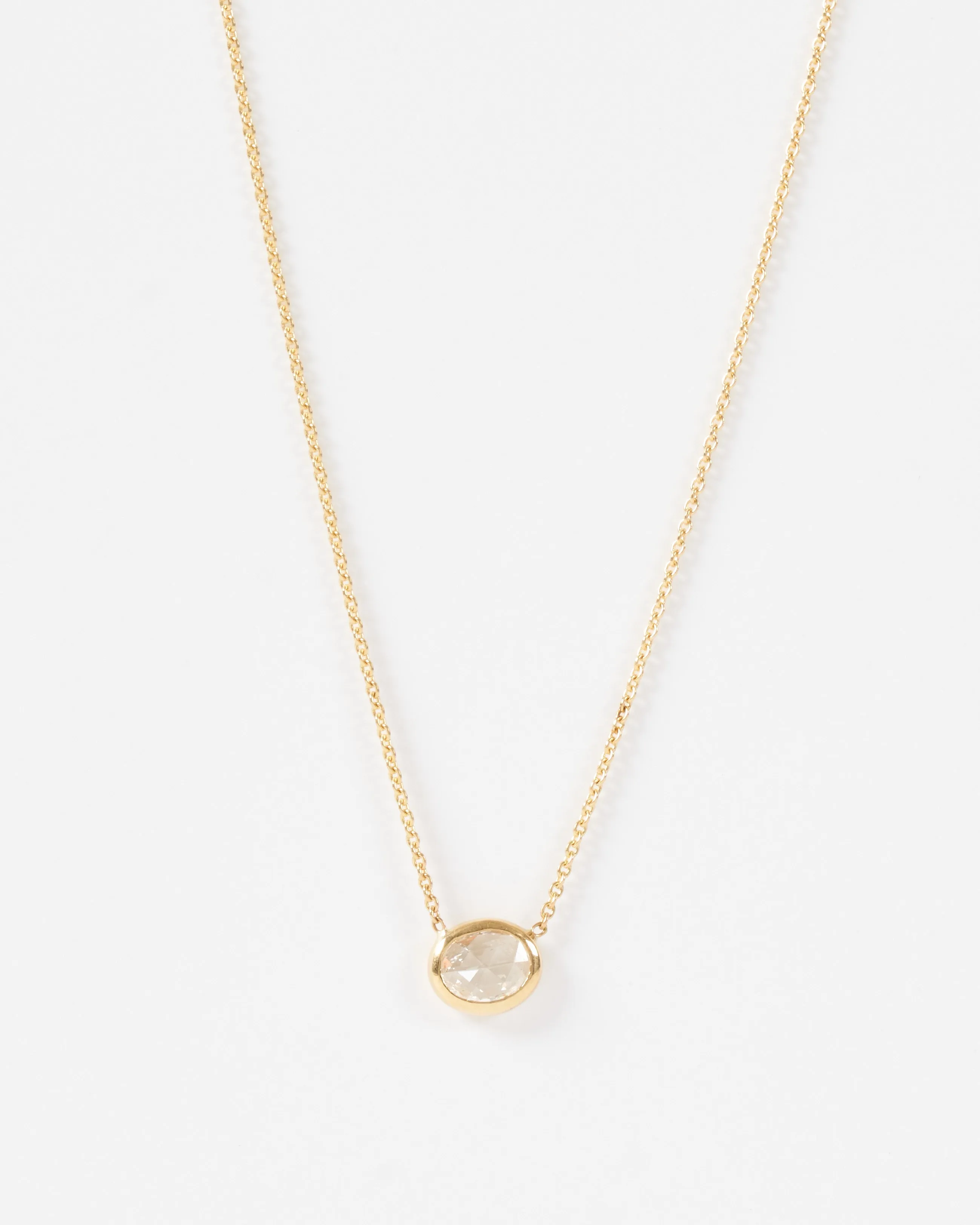diamond shape necklace oval