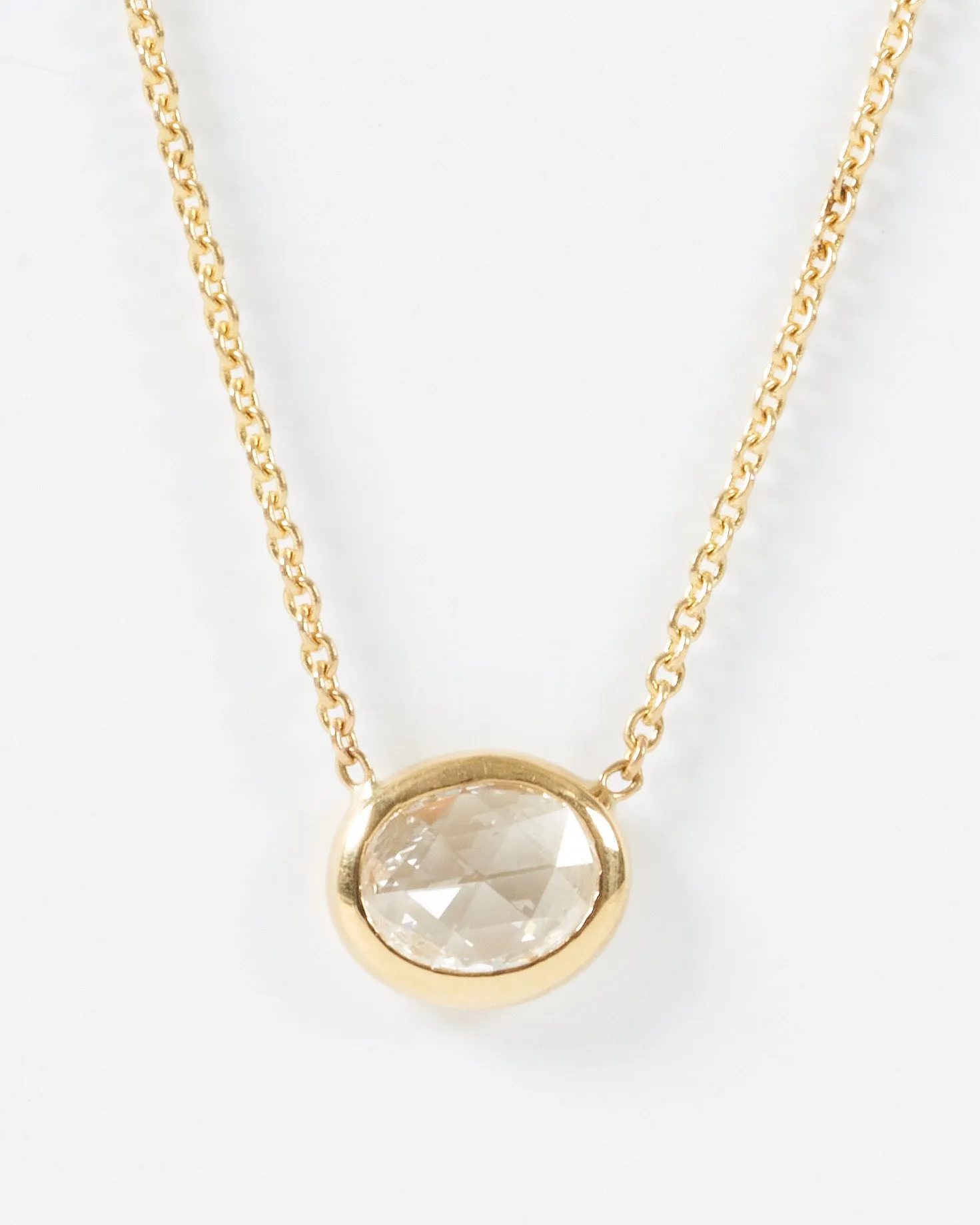 diamond shape necklace oval
