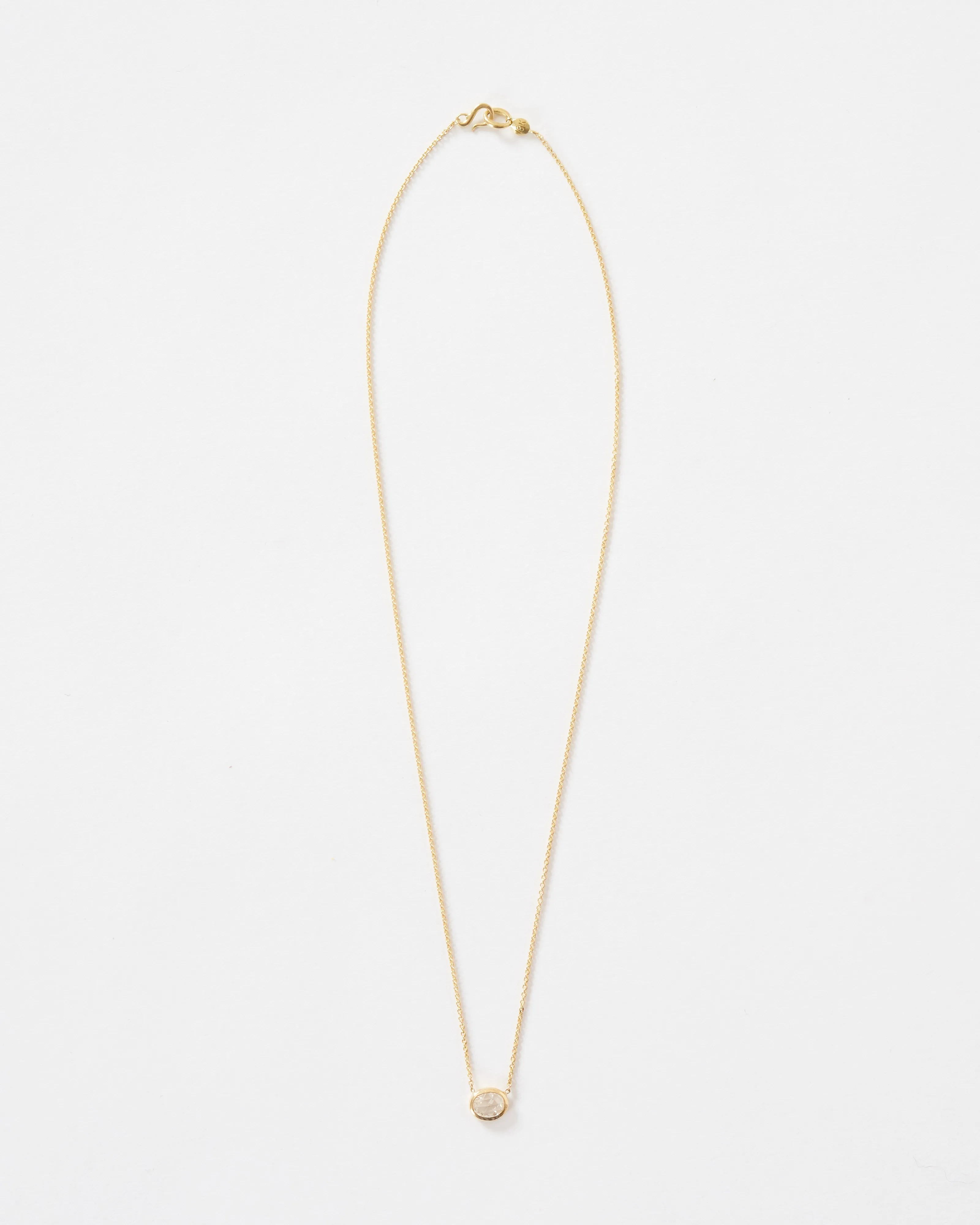 diamond shape necklace oval