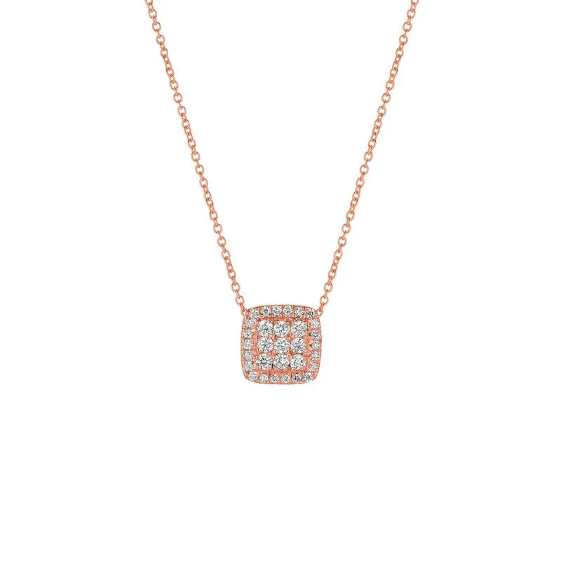 DIAMOND SQUARE NECKLACE 14K GOLD (0.5 CTW) 1