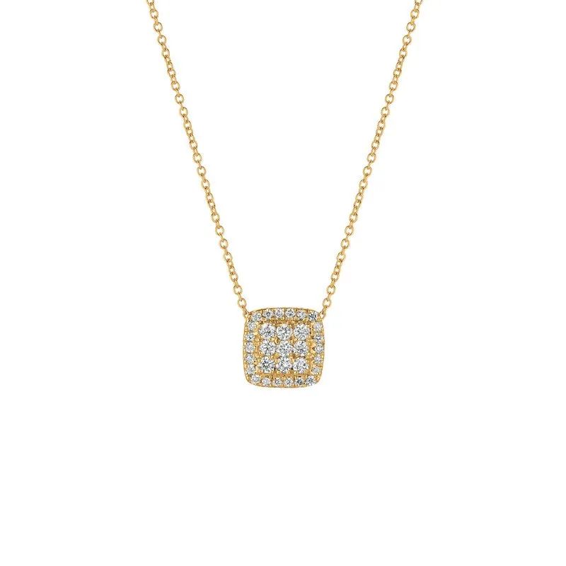 DIAMOND SQUARE NECKLACE 14K GOLD (0.5 CTW) 1