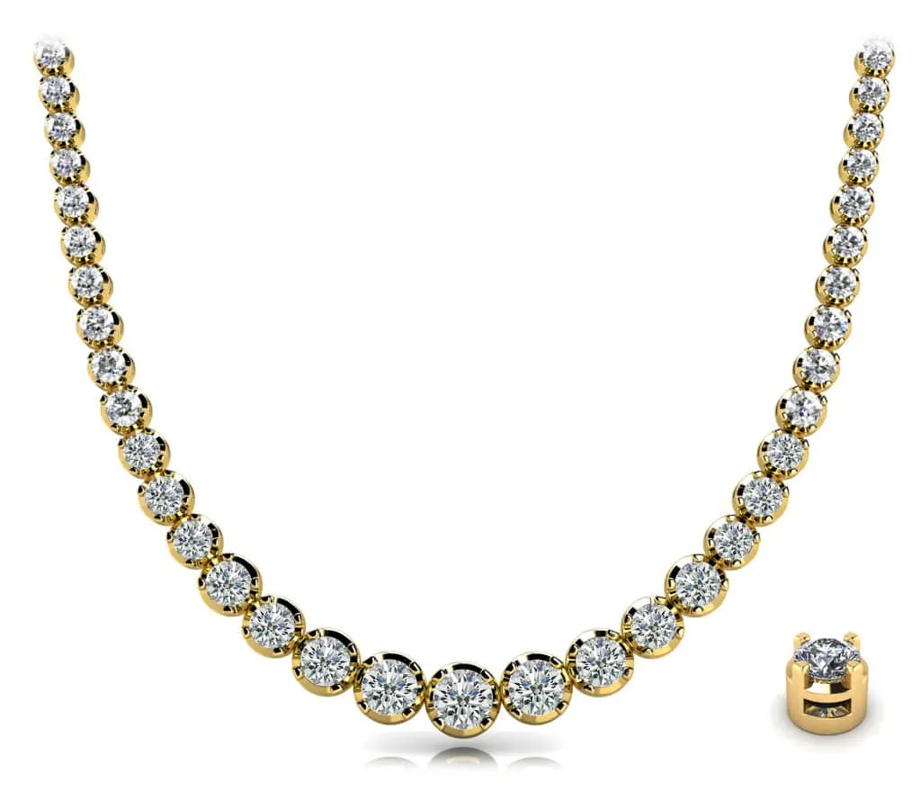 Diamond Strand Necklace In Diamond  with 14.02 ct.(finished)