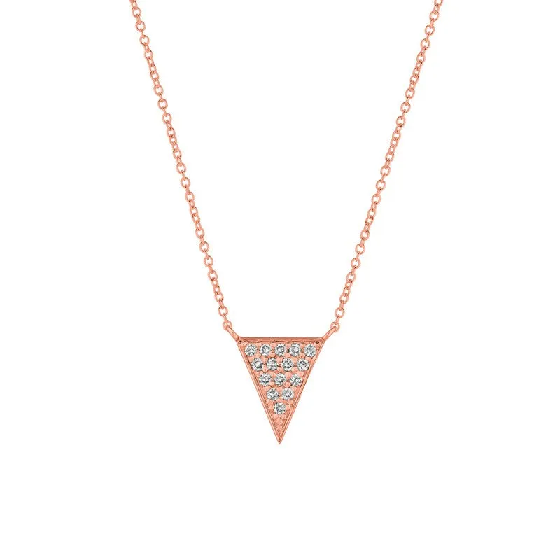 DIAMOND TRIANGLE NECKLACE 14K GOLD (0.33 CTW)