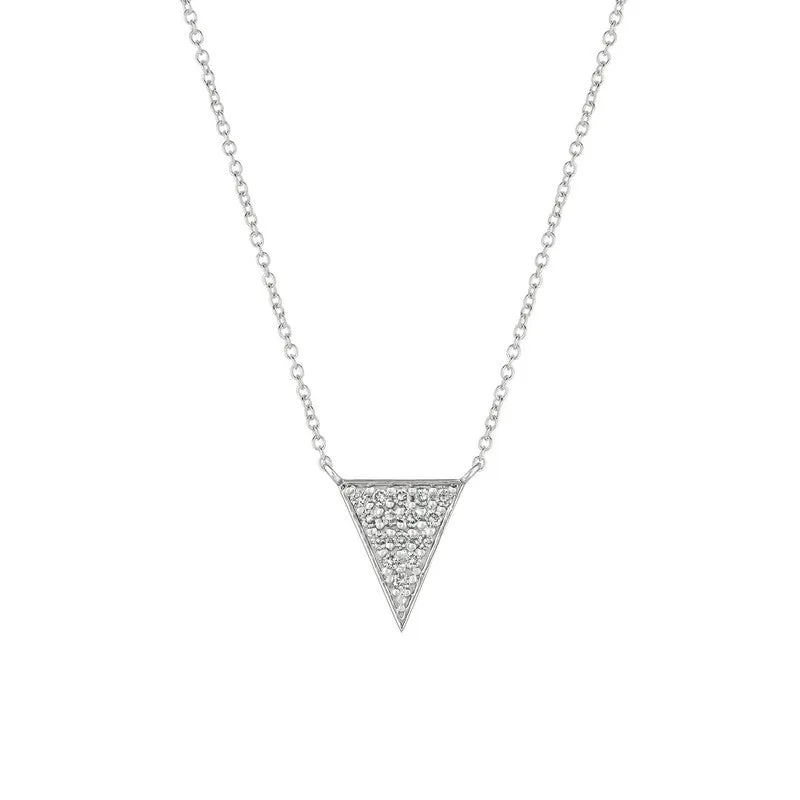 DIAMOND TRIANGLE NECKLACE 14K GOLD (0.33 CTW)