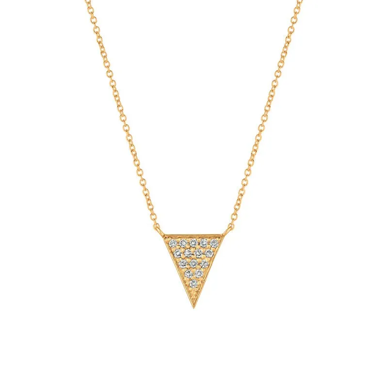 DIAMOND TRIANGLE NECKLACE 14K GOLD (0.33 CTW)