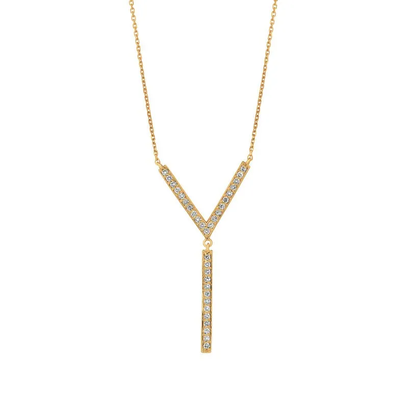 DIAMOND Y NECKLACE 14K GOLD (0.65 CTW)