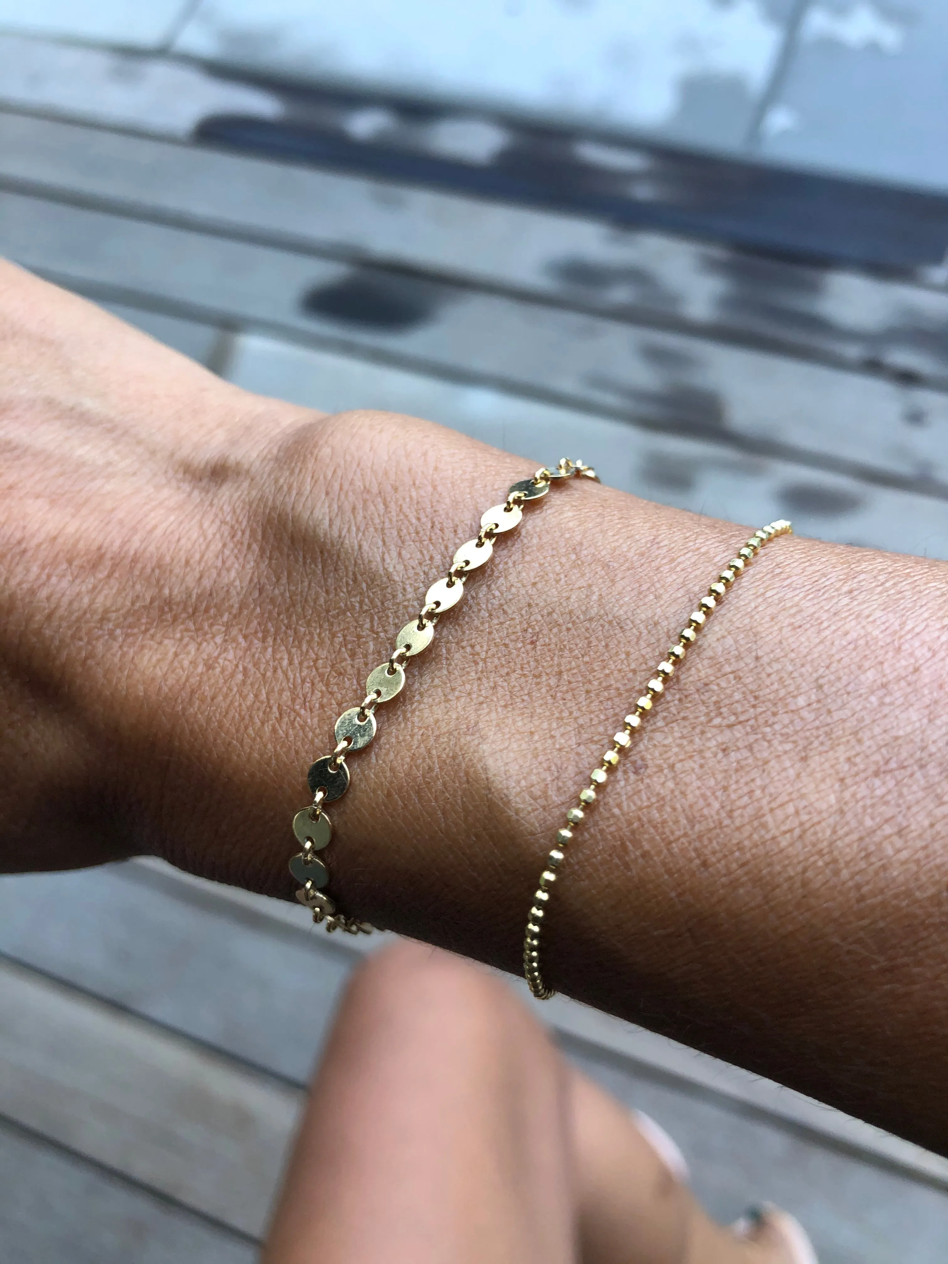 Disc Chain Bracelet - 14K Gold Filled