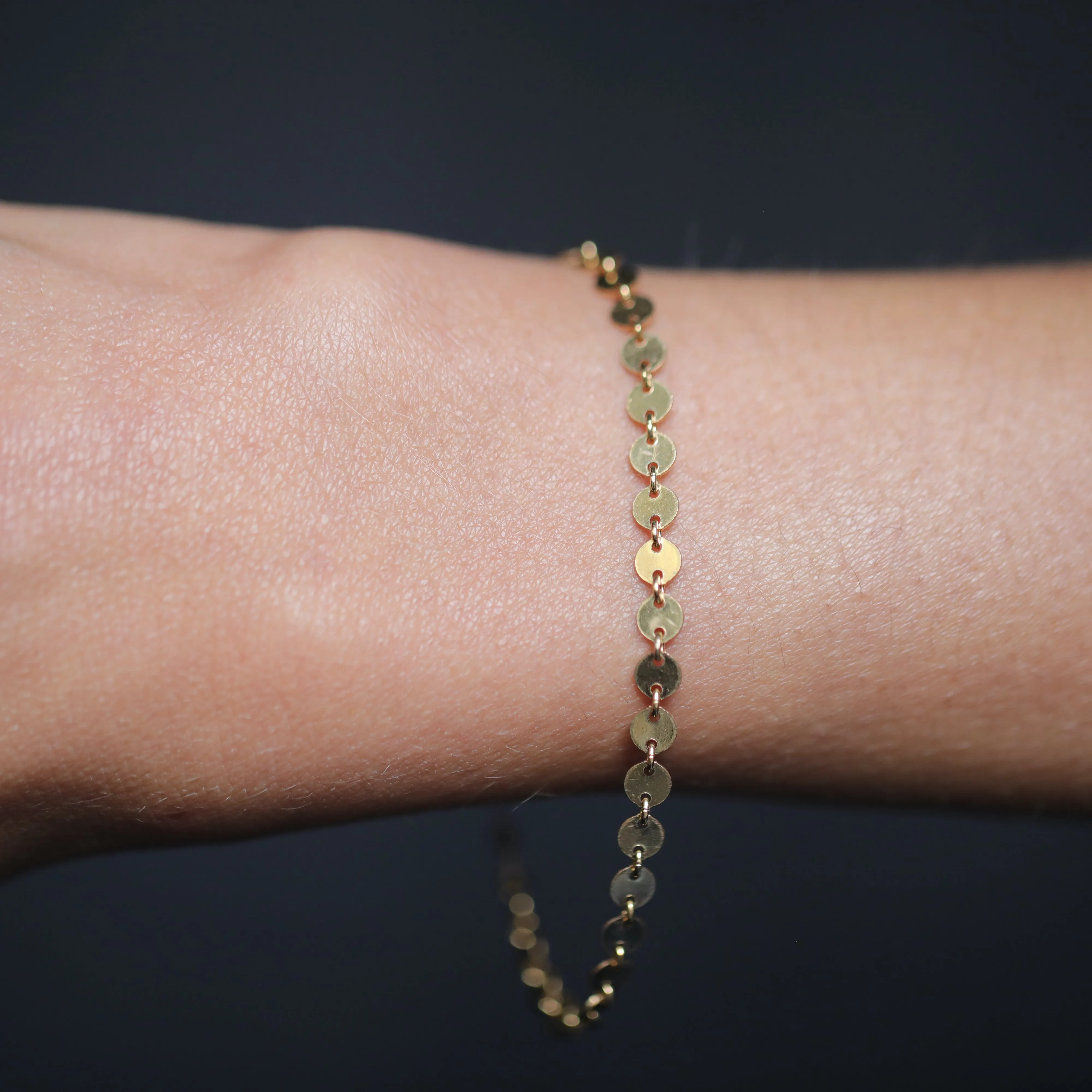 Disc Chain Bracelet - 14K Gold Filled